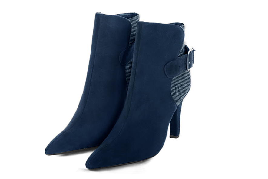 Navy blue matching ankle boots and belt. Wiew of ankle boots - Florence KOOIJMAN
